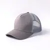 Gorra de Béisbol Cruzada de Cinco Paneles con Malla y Visera de Pato Bordado de Logo Personalizado Impresión Color Sólido Simple Ligera Transpirable Gorra de Béisbol