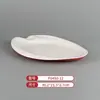 Vajilla de Melamina Plato de Dos Colores para Restaurantes de Hot Pot y Barbacoa, Plato Cuadrado de Barbacoa Comercial Imitación Porcelana