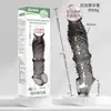 Condón de Diente de Lobo de Cristal de Moda, Anillo Bloqueador del Prepucio y Retenedor de Semen, Anillo para el Dedo, Juguete Sexual, Productos para Adultos