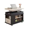 Mesa lateral de sofá mesa de té mueble de té mesa de café de madera maciza sala de estar hogar mesa plegable carrito pequeño mesa de café móvil elevable