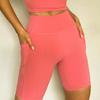 Conjunto de 4 Peças Amazon Bra Personalizado Outono/Inverno Calça Shorts Manga Longa Roupa de Yoga Shorts para Corrida Esportiva