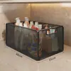 Estante de almacenamiento debajo del mueble del baño, carrito de baño, cesta de almacenamiento para detergente y polvo de lavandería, cesta para ropa sucia debajo del lavabo
