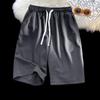 Direto da fábrica Verão Cor Sólida Waffle Shorts Masculino Simples Moda Marca Solta Calças Adolescentes Calças Retas