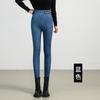 Pantalones de Algodón para Hombre y Mujer con Forro Polar, Engrosados con Lana de Cordero, Pantalones Ajustados Cálidos, Leggings de Imitación de Mezclilla de Invierno que se Pueden Usar Afuera, Pantalones de Bota