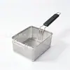 Nova Cesta Quadrada de Aço Inoxidável Espessada para Batatas Fritas Cesta de Fritura Frango Frito Rede de Fritura para Filtragem de Óleo Peneira Rede de Vazamento de Óleo de Fritura Cesta de Filtragem de Óleo
