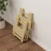 Taburete plegable engrosado para uso doméstico, taburete portátil para cambiarse los zapatos, banco pequeño para niños, taburete de pesca para exteriores, silla de madera maciza