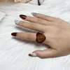 Anillo de Resina con Forma de Corazón Manchado de Tinta Estilo Nuevo Ins Transfronterizo para Mujer Multicolor Moda Estilo Coreano Anillo de Corazón Joyería