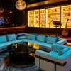 Sofá para KTV, Juego de Mesa de Café Estilo Lujo Ligero, Sala Lounge, Sala Privada de Discoteca, Mesas y Sillas de Bar, Sofá de Cabina, Sofá de Esquina Comercial