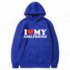 Sudadera con Capucha para Hombre Moda Corazón Te Amo Mi Novia