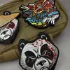 Parche de Tela Bordado Tigre de la Selva Transfronterizo Bestia Jaguar Panda Insignia de Velcro Accesorios Parche Personalizado para Mochila