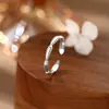 Anillo de Plata de Ley S999 Siete Granos Luz de Lujo Nuevo Estilo Estilo Chino Simple Temperamento Suave Tendencia China Nicho Joyería de Mano Dropshipping
