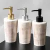 Botella de Cerámica para Loción de Baño de Hotel Botella de Recarga Botella con Dispensador Shampoo Gel de Ducha Gel Antibacterial para Manos Botella de Acondicionador Botella Vacía