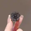 Luxo Leve Estilo Coreano Vazado Rosa Pequeno Clipe de Tubarão Versátil Strass Elegante Franja Lateral Grampo de Cabelo