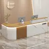 Mostrador de bar, mostrador de caja, nuevo mostrador de bar para esquina de salón de belleza comercial de estilo chino, mostrador de recepción de empresa minimalista moderno