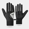 Guantes Gruesos de Algodón Antideslizantes para Ciclismo, Calientes de Invierno para Hombres y Mujeres, con Forro Polar para Deportes al Aire Libre, Cortavientos para Montar Bicicletas Eléctricas