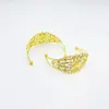 Accesorios para el Cabello Estilo Antiguo Corona Electrólisis Galvanoplastia Pieza de Flor Recortada Pasador Han Dinastía DIY Soldadura de Flor de Doble Línea Pulsera