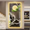 Nueva Pintura de Luz LED de Estilo Chino de Lujo Ligero para Vestíbulo, Arte de Pared de Paisaje Grandioso para Pared de Fondo de Sala de Estar, Pared de Pasillo