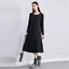 Ropa Premamá Pupu Apparel Otoño e Invierno Tejido Holgado Nuevo Vestido de Maternidad Adelgazante Falda de Maternidad de Longitud Media