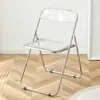 Silla Plegable de Plástico, Silla para Uso Doméstico con Respaldo, Silla Popular para Fotos, Silla de Comedor para Dormitorio, Silla Plegable para Oficina de Conferencias, Taburete Plegable para Exteriores