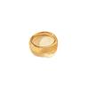 Nuevo diseño tridimensional de acrílico transparente en relieve con anillo elevado europeo y americano, exquisitos accesorios de joyería sencillos para mujer