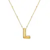 Colar de Letras Bolha Brilhante Mais Vendido Transfronteiriço para Mulheres Design de Nicho Ins Ouro 18K Cobre Não Desbota Colar Atacado