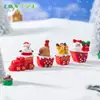 Micro-Paisaje Creativo Tren de Navidad, Muñeco de Nieve, Lindos Animalitos, Escena de Nieve Accesorios de Decoración DIY, Adornos Pequeños