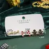 Pendientes de Nuevo Estilo Navideño Transfronterizos Estilo Europeo y Americano Muletas Navideñas Hombre Galleta Conjunto de Pendientes Personalizados Navideños Venta al por Mayor