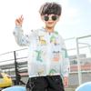 Ropa de protección solar para niños y niñas verano dibujos animados niños exterior abrigo de protección solar fino transpirable playa protección solar con capucha ropa de protección solar