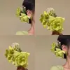 Nuevo Estilo Chino Pinza para el Cabello de Flor Rosa Suave Pinza para Moño Retro Pinza de Flor Accesorio para el Cabello de Ambiente Foto