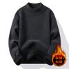 Suéter de veludo de marta com gola alta parcial outono e inverno masculino com forro de fleece espessado solto moderno personalizado para jovens camisa base quente
