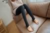 Leggings Transparentes Térmicos de Lã Cruzados Peça Única Feminina Meia-calça Cinza de Aeromoça Leggings Yiwu LX