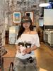 Top de Camiseta de Manga Corta con Hombros Asimétricos y Estampado con Hombros Descubiertos, Camiseta de Manga Corta de Algodón Puro a la Moda para Mujer, Camiseta de Lujo con Hombros Caídos, Moderna y Fresca para el Verano