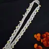 Renda de concha feita à mão, fio de algodão, fita com pedras de cristal e contas, vestido de praia, acessórios decorativos para decote e carcela de roupas em estoque