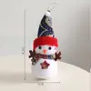Muñeco de Nieve Navideño Decorativo de Pensamiento de Siete Colores Caja Floral Empaque Floral Decoración de Regalo Flores Suministros de Empaque Festivo