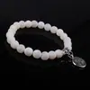 Pulseira de Pedra Vulcânica Moda Transfronteiriça Europeia e Americana Pulseira com Pingente de Estrela do Mar Pedra Natural Onda Lótus Yoga Amazônia