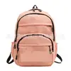 Al por mayor Nueva Moda Color Sólido Simple Mochila para Hombre Gran Capacidad Mochila Escolar para Estudiante de Secundaria Mochila de Salida y Viaje Mujer