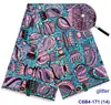 Algodón Africano Ankara Imitación Estampado de Cera Moda Brillo + Cristal Juego de Cera