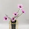 Ramo Artificial de Crisantemo Holandés de 5 Cabezas, Estilo Fresco y Sencillo, Flores Artificiales, Margaritas Pequeñas, Manzanilla, Arreglo Floral para Decoración del Hogar
