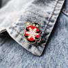 Broche Insignia Navideña de Dibujos Animados Gato Navideño Lindo Creativo Árbol de Navidad Copo de Nieve Broche Insignia de Metal Pin