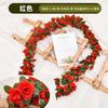 Rosa Simulada Vid de Rosas de 45 Cabezas Flor Falsa Interior Techo Tubería de Aire Acondicionado Enrollamiento Decoración Arco de Boda Venta al por Mayor