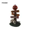 Decoraciones Nuevas de Halloween Transfronterizas Calavera de Resina Botas de Bruja Enano Elfo Calabaza Coche Adornos Creativos