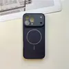 Cristal Corning se Transforma Instantáneamente en una Funda para Teléfono Apple 17, Adecuada para iPhone, con Ventana Grande Magnética Ag Deslustrada, Funda Dura de PC de Cobertura Total