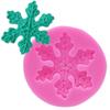 Molde de Silicona de Copo de Nieve Navideño Molde para Decoración de Pasteles de Fondant y Chocolate Molde para Hornear DIY
