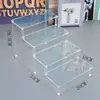 Soporte de Exhibición Acrílico, Soporte Escalera para Figuras, Adorno de Escritorio para Muñecas Pop Mart, Soporte Transparente para Exhibición de Postres y Joyería