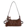 Bolsa de Braço para Mulheres 2025 Nova Outono e Inverno Moda Retro Maillard Bolsa de Ombro Versátil Casual para o Dia a Dia Bolsa Transversal
