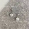 Brincos de Pérola em Forma de Cruz para Mulheres, Design de Nicho, Moda de Luxo, Temperamento Exquisito, Versátil, Brincos de Luxo Leve, Presente para Namorada