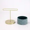 Soporte de Exhibición de Joyería de Tela de Hierro Personalizado con Caja de Almacenamiento Cilíndrica Accesorios para Escaparate Forma de Árbol de la Fortuna