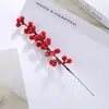 Simulación Transfronteriza Fruta Roja Holly Fruta de la Fortuna Cubo de Flores de Simulación Adornos Adornos de Interior para Sala de Estar Arreglos Florales Adornos de Flores Artificiales