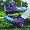 Zapatos de Fútbol Transfronterizos para Hombres y Mujeres, Zapatos de Entrenamiento para Estudiantes y Adultos, Césped Artificial Ag Tacos Largos Antideslizantes de Caña Alta Zapatos de Fútbol para Niños