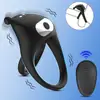 Anillo de Bloqueo de Semen Guerrero Negro con Control Remoto para Hombres, Anillo Vibratorio Retardante, Juguete Sexual para Adultos Duro y Duradero Anti-Eyaculación Dropshipping